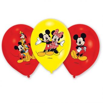 Mickey Mouse Ballons latex:6 pièce, 28 cm, coloré 