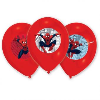 Spiderman Ballons latex:6 pièce, 28 cm, rouge 