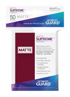 Ultimate Guard: Supreme UX Sleeves Standardgrösse Matt Burgund:red 