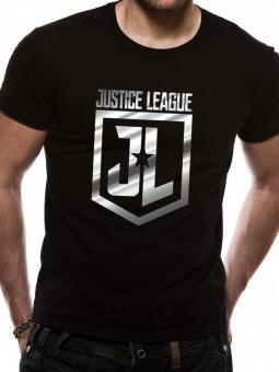 Justice League: Movie T-Shirt Foil Logo:schwarz 