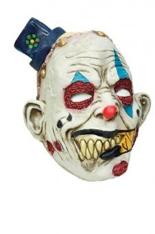 Horror Clwon Maske mit Hut, latex 