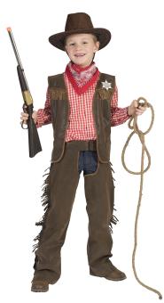 Wild West Cowboy kids costume:brown 