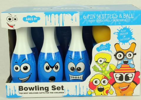 Bowling set with faces 
