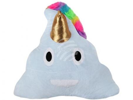 Coussin émoticône Licorne:bleu 