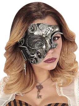 Steampunk Gesichtsmaske:silber 