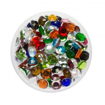 Colorful rhinestones:2.5g, multicolored 