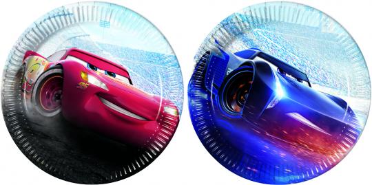 Cars Partyeller Gross:8 Stück, 23 cm, mehrfarbig 