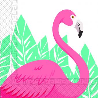 Flamingo Servietten Tiere:Geburtstag Tischdeko:20 Stück, 33 x 33 cm, mehrfarbig 