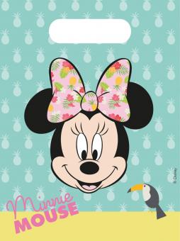 Minnie Mouse Gift bags:6 Item, 16 x 23 cm, turquoise 