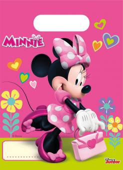 Minnie Mouse Partytüten:6 Stück, 16 x 23 cm, pink 