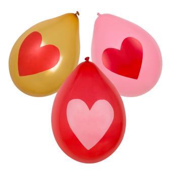 Ballons latex Love:6 pièce, 25 cm 