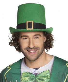 St. Patrick’s Day top hat with buckle:green 