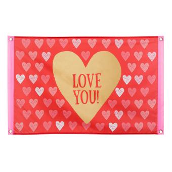 Love Fahne:60 x 90 cm, mehrfarbig 