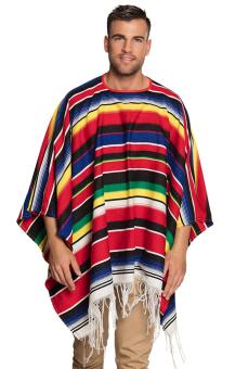 Mexikaner Poncho, unisex:140 x 155 cm, bunt 