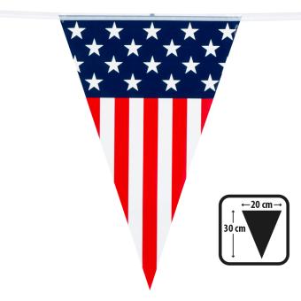 Wimpelkette USA: Für drinnen und draussen:6 m / 30 x 20 cm, mehrfarbig 