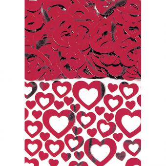 Deco confetti hearts:14 g, red 