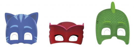 PJ Masks Partymasken:6 Stück, 17 x 24 cm, mehrfarbig 