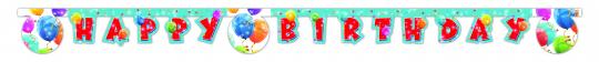 Ballonparty: Buchstabenkette Happy Birthday:2,3 m, bunt 