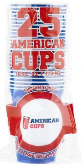 Beer Pong: American Red Cups:25 Stück, 473ml, blau 