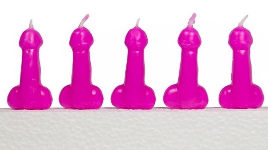 Penis Kerzen:5 Stück, 3cm, pink 