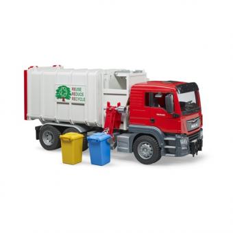 BRUDER: MAN TGS side loader garbage truck 