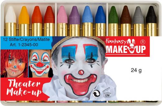 Carnaval de crayons de maquillage:12 Stifte, coloré 