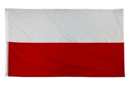 Fahne Polen  :150 x 90 cm, mehrfarbig 