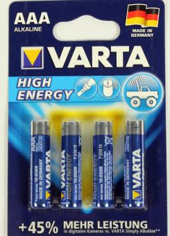Varta AAA Batterien:4 Stück, blau 