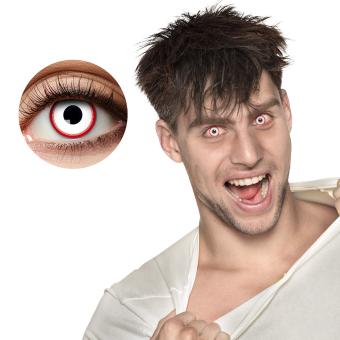 Kontaktlinsen Psycho: Wochenlinsen:rot 