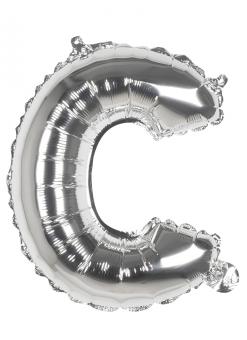 Balloon foil Letter C :36cm, silver 