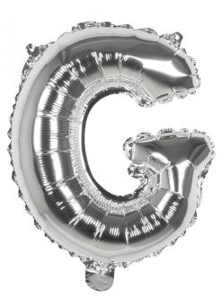 Balloon foil Letter G :36cm, silver 