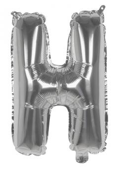 Folienballon Buchstabe 'H' :36cm, silber 