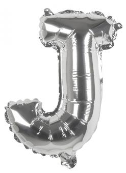 Balloon foil Letter J :36cm, silver 
