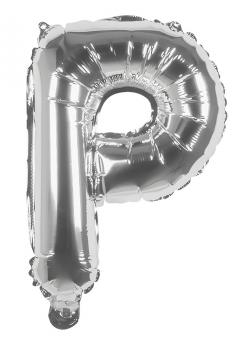 Balloon foil Letter P :36cm, silver 