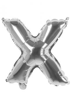 Balloon foil Letter X :36cm, silver 