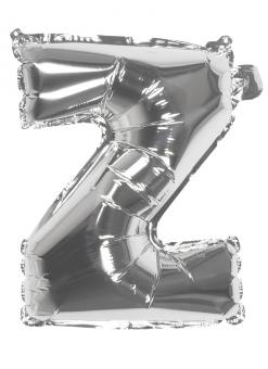Balloon foil Letter Z :36cm, silver 