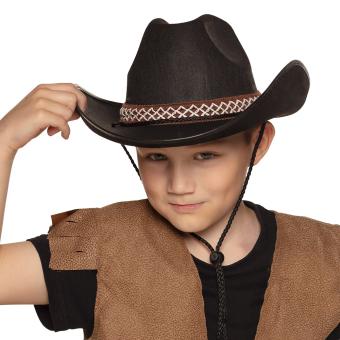 Kinder Cowboy Hut Junior:KW 55, schwarz 