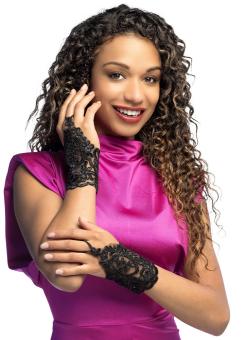 Lace Gloves Florence:black 