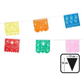 Mexiko Wimpelkette Fiesta:6 m, mehrfarbig 