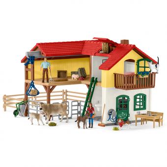 SCHLEICH: Farmhouse with stable and animals 