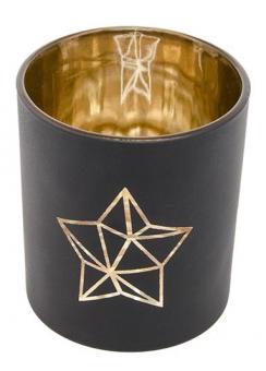 Bougie chauffe-plat avec poinsettia:7cm x 70 cm x 8cm, noir 