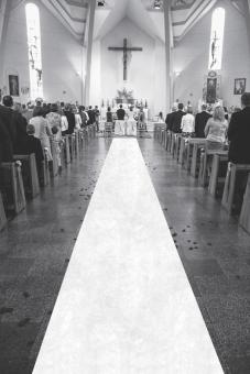 Long tapis de cérémonie en tissu polaire : Pour les mariages et les cérémonies:1 m x 15 m / 800 g, blanc 