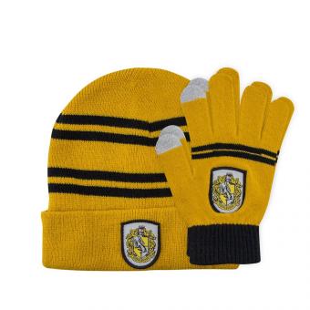 Harry Potter: Kids Beanie & Gloves Set Hufflepuff:yellow 