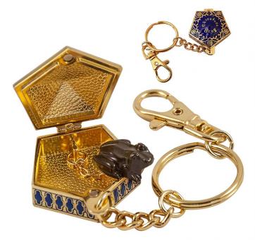 Harry Potter: Metall Keychain Chocolate frog:4 cm, or/gold 