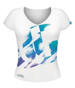 Ultimate Guard:  Girlie T-Shirt UG Distressed Weiss :white 