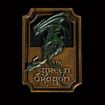 Herr der Ringe: Magnet The Green Dragon:4,4 x 6,5 x 0,3 cm, braun 