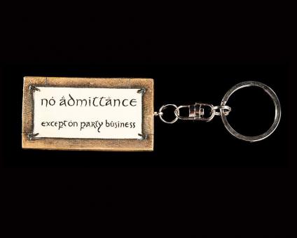 Lord of the Rings Keychain: No Admittance:6 cm, brown 