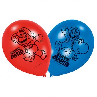 Super Mario Luftballons:6 Stück, 23cm 