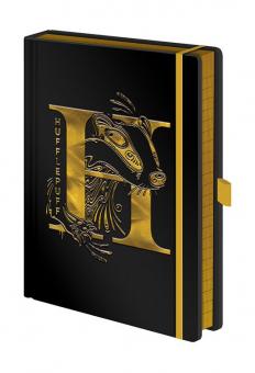 Harry Potter: Premium Notizbuch Hufflepuff Foil:A5 (14,8 cm x 21 cm), schwarz/gelb 