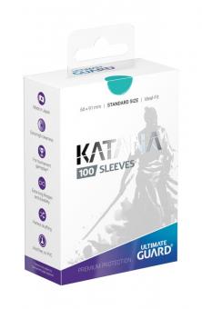 Ultimate Guard: Katana Sleeves Standardgrösse:100 Item, 66 x 91 mm, turquoise 